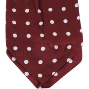 Knightsbridge Neckwear Polka Dot Silk Cravat - Wine/White