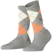 Burlington Rib Courtside Socks - Heather Grey