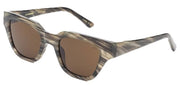 A.Kjaerbede Kaws Sunglasses - Striped Horn Brown