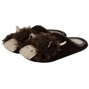 totes-toasties-novelty-applique-mule-slippers---brown-34474165