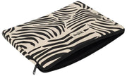 Hindbag Ava Small 13inch Laptop Case - Ecru Zebra