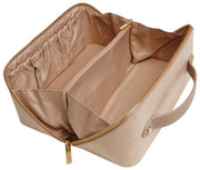 Alice Wheeler London Kensington Suede Train Case - Mink Cream