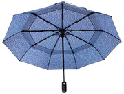 Roka Waterloo Recycled Nylon Umbrella - Navy Polka Dot