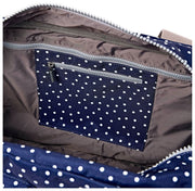 Roka Gatwick Medium Recycled Canvas Duffle Bag - Navy Polka Dot