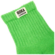Roka Windsor Solid Crew Socks  - Online Lime