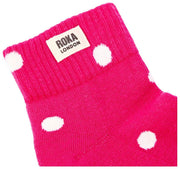 Roka Wembley Ankle Socks - Pink Dot