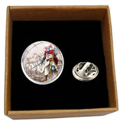 Bassin and Brown Knights Templar Lapel Pin - Grey/Blue/Red