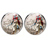 Bassin and Brown Knights Templar Cufflinks - Grey/Blue/Red