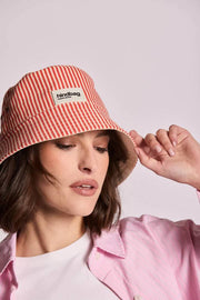 Hindbag Bob Bucket Hat - Red Stripes
