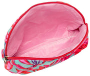 Elie Beaumont Serendipity Velvet Cosmetic Pouch - Coral Lily Pink