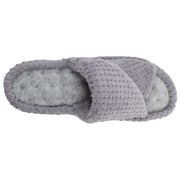 isotoner-popcorn-turnover-open-toe-slippers---pale-grey-34523371