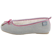 isotoner-herringbone-ballet-slippers---grey-34523400