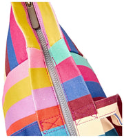 Roka Marylebone Large Cotton Canvas Oversized Tote Bag - Wide Multi Stripe
