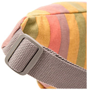 Roka Mill Hill Small Cotton Canvas Bum Bag - Faded Multi Stripe