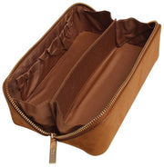 Alice Wheeler London Kensington Small Suede Train Case - Fudge Tan