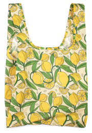 Kind Bag London Medium Reusable Bag - Lemons Yellow/Green