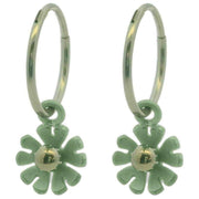 ti2-titanium-ten-petal-flower-charm-hoop-earrings---light-green-34330773