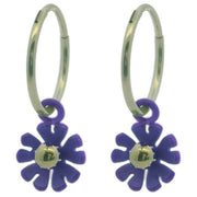 ti2-titanium-ten-petal-flower-charm-hoop-earrings---purple-34330770