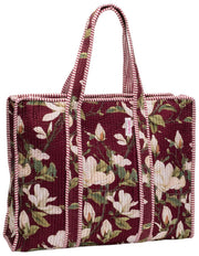 Elie Beaumont Serendipity Velvet Tote Bag - Burgundy Magnolia