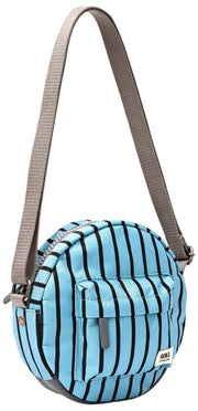 Roka Paddington Small Recycled Canvas Crossbody Bag - Blue Stripe