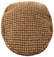Dents Blashford Tweed Flat Cap  - Chestnut Brown