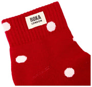 Roka Wembley Ankle Socks - Scarlet Red Dot