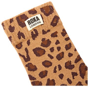 Roka Wimbledon Crew Socks - Savannah Leopard Sand Beige