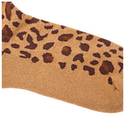 Roka Wimbledon Crew Socks - Savannah Leopard Sand Beige
