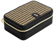 Stackers Luxury Travel Jewellery Box - Black Raffia