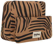 Hindbag Alix Extra Large Toiletry Bag - Cinnamon Zebra Brown