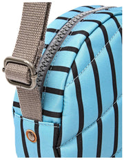 Roka Paddington Small Recycled Canvas Crossbody Bag - Blue Stripe