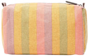 Roka Mayfair Small Cotton Canvas Wash Bag - Faded Multi Stripe
