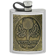 english-pewter-company-6oz-embossed-thistle-pewter-flask---silverbrass-gold-34391362