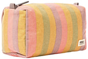 Roka Mayfair Small Cotton Canvas Wash Bag - Faded Multi Stripe