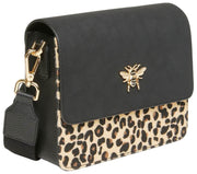 Alice Wheeler London Highbury Crossbody Bag - Black/Leopard