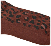 Roka Wimbledon Crew Socks - Mini Leopard Brown