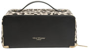 Alice Wheeler London Animal Print Train Case - Light Leopard/Black