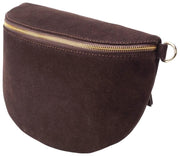 Elie Beaumont Suede Large Sling Bag - Chocolate Brown