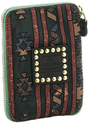 Campomaggi Rapolano Laser Print Purse - Green Bottle