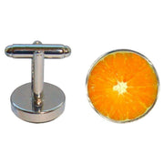 Bassin and Brown Orange Fruit Cufflinks - Orange