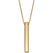 Beginnings Vertical Bar Necklace - Yellow Gold