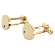 David Van Hagen Oval Sapphire Cufflinks - Gold/Blue