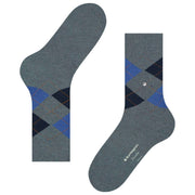Burlington Dundee Socks - Grey/Blue