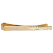 David Van Hagen Barley Pattern Tie Slide - Gold