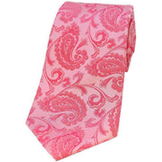 David Van Hagen Paisley Silk Tie - Fuchsia
