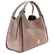 Franchetti Bond Elsa Small Handbag - Taupe Suede/Dollaro