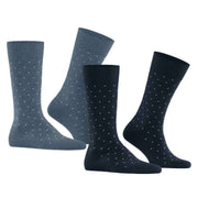 Esprit Fine Dot 2 Pack Socks - Navy