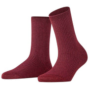 Falke Shiny Rib Socks - Mahogany Brown