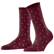 Falke Spike Dot Socks - Wine Red