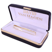 David Van Hagen Full Mother of Pearl Tie Slide - Pearl/Gold